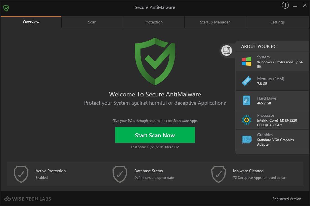 Secure AntiMalware screenshot